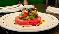 Watermelon, Heirloom Tomato, Fetta and Olive Salad